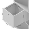 Organizador Estante para Quarto Infantil com 3 Caixas e 3 Nichos 74x30cm Mia - 6