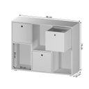 Ver imagem 4 de Organizador/Estante para Quarto Infantil com 3 Caixas e 3 Nichos Mia 96CMX74CMX30CM Branco