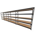 Ver imagem 1 de Mini Porta Pallet 200 Kg por Nivel Inicial +3 Continuação com 5 Niveis Preto com Mdf Cru