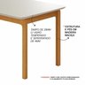 Mesa de Jantar Cativa 120cm X 80cm Retangular 4 Lugares Tampo Mdf com Vidro - 5