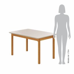 Mesa de Jantar Cativa 1,20cm X 0,80cm Retangular 4 Lugares Tampo Mdf com Vidro - 4
