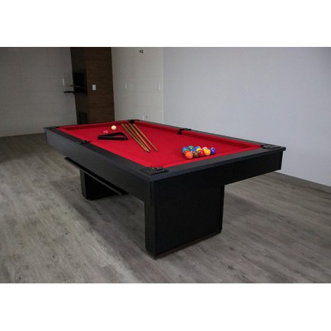 Mesa de Sinuca/bilhar com Tampo de Jantar - 2,00x1,10 - Vermelho