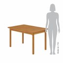 Ver imagem 4 de Mesa de Jantar Cativa 120cm x 80cm Retangular 4 Lugares Tampo MDF Marrom/Cinamono