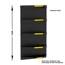 Ver imagem 2 de Gondola Parede 196 Amapa Flex Kit 2 Metros 1 Canto Preto Pe - Amapá