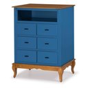 Ver imagem 1 de Cômoda Antique 6 Gavetas Nicho Laca Azul