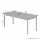 Ver imagem 3 de Mesa de Jantar Cativa 180cm x 90cm Retangular 6 Lugares Tampo MDF Marrom/Cinamono