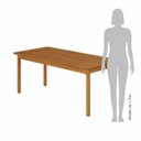 Ver imagem 4 de Mesa de Jantar Cativa 180cm x 90cm Retangular 6 Lugares Tampo MDF Marrom/Cinamono