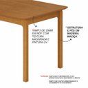 Ver imagem 5 de Mesa de Jantar Cativa 180cm x 90cm Retangular 6 Lugares Tampo MDF Marrom/Cinamono