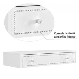 Penteadeira Suspensa Strass Gaveta com Divisória e Organizador 80cm - 5