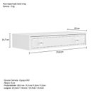 Ver imagem 3 de Penteadeira Suspensa Strass Gaveta com Divisória e Organizador 80cm
