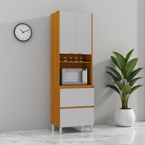 Paneleiro 3 Portas 1 Gaveta 70cm Espaço para Forno 100% MDF Dobradiça Slow Motion Lúmina Itatiaia Ci