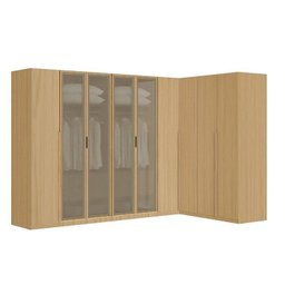 Guarda-Roupa Modulado de Canto 5 Peças 9 Portas com 4 Portas Reflecta Jade Cabecasa Madeiramadeira - 17