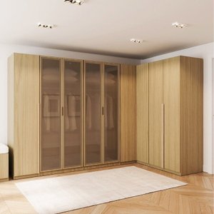 Guarda-roupa Modulado de Canto 5 Peças 9 Portas Jade CabeCasa MadeiraMadeira