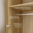Ver mais imagens de Guarda-Roupa Planejado de Canto 5 Peças 9 Portas Jade CabeCasa MadeiraOriginals Amarelo/Avelã