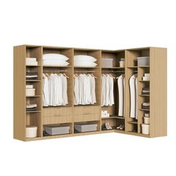 Guarda-Roupa Modulado de Canto 5 Peças 9 Portas com 4 Portas Reflecta Jade Cabecasa Madeiramadeira - 5
