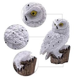 Coruja Luminaria Solar Jardim Quintal Luz Led Espeto Casa Placa Decorativa Noturna Enfeite Escultura - 13