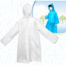 Capa de Chuva Infantil Impermeável com Capuz:branco - 1