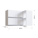 Ver imagem 4 de Armário Aéreo para Cozinha Canto Reto Athena Branco