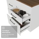 Ver imagem 6 de Balcão de Cozinha 150 cm 2 Portas 2 Gavetas Branco Tampo Rustic Agata Madesa