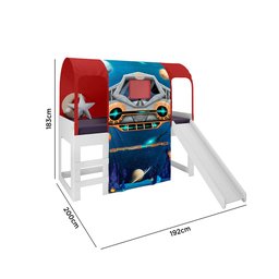 Cama com Escorregador Joy e Dossel Barraca Space Pura Magia - 3