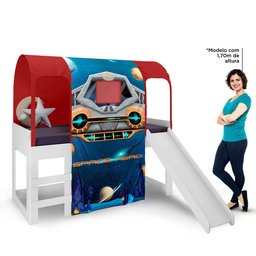Cama com Escorregador Joy e Dossel Barraca Space Pura Magia - 4