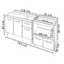 Ver imagem 4 de Balcao Cooktop 5 Bocas e Pia 120cm Savana Preto Mobbs