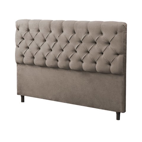 Cabeceira Queen para Cama Box 160cm Sofia Suede - Belliv Decor:bege