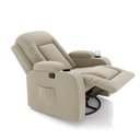 Ver imagem 7 de Poltrona do Papai Reclinável Giratória e Balanço Sala de Cinema Crihs Manual Glider Veludo Bege G23 - Gran Belo