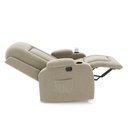 Ver imagem 6 de Poltrona do Papai Reclinável Giratória e Balanço Sala de Cinema Crihs Manual Glider Veludo Bege G23 - Gran Belo