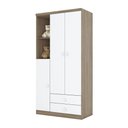 Ver imagem 4 de Guarda Roupa Infantil Pique-Esconde 3 Portas 2 Gavetas Henn MDP Branco Rústico Bebê