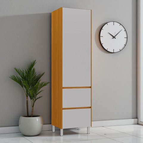 Paneleiro/Dispenseiro 2 Portas 1 Gaveta Altura 230cm 100% MDF Dobradiça Slow Motion Lúmina Itatiaia