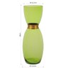 CHLORO VASO 38x14x14cm VIDRO VERDE NH - 2