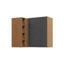 Ver imagem 1 de Armário Cozinha Modulado Canto Reto Vibra T652 C/ 1 Porta 98cm Canela/grafite Lacca Kappesberg