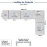 Guarda-roupa Modulado de Canto 5 Peças 9 Portas Jade Cabecasa Madeiramadeira - 2