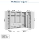 Ver imagem 3 de Guarda-roupa Modulado de Canto 5 Peças 9 Portas Jade CabeCasa MadeiraOriginals