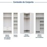 Guarda-roupa Modulado de Canto 5 Peças 9 Portas Jade Cabecasa Madeiramadeira - 4