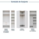 Ver imagem 4 de Guarda-Roupa Planejado de Canto 5 Peças 9 Portas Jade CabeCasa MadeiraOriginals Branco/Fosco/Avelã