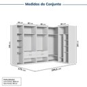 Ver imagem 3 de Guarda-Roupa Planejado de Canto 5 Peças 9 Portas Jade CabeCasa MadeiraOriginals Branco/Fosco/Avelã