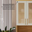 Ver imagem 4 de Paneleiro 4 Portas Vidro Reflecta e Espaço para Microondas 65,90cm 100% MDF Estônia Espresso Móveis 