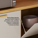 Ver imagem 7 de Paneleiro 4 Portas Vidro Reflecta e Espaço para Microondas 65,90cm 100% MDF Estônia Espresso Móveis 