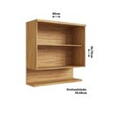 Ver imagem 3 de Armário Aéreo de Cozinha 2 Portas com Prateleira 80cm 100% MDF Estônia Espresso Móveis 