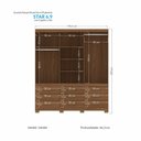 Ver imagem 4 de Guarda Roupa Casal 6 Portas 9 Gavetas com Espelhos e Pes Santos Andira