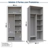 Guarda-roupa Modulado de Canto 5 Peças 9 Portas Jade CabeCasa MadeiraMadeira - 13