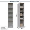 Guarda-roupa Modulado de Canto 5 Peças 9 Portas Jade CabeCasa MadeiraMadeira - 11