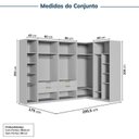 Ver imagem 3 de Guarda-Roupa Planejado de Canto 5 Peças 9 Portas Jade CabeCasa MadeiraOriginals Cinza/Urbano/Avelã