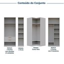 Ver imagem 4 de Guarda-Roupa Planejado de Canto 5 Peças 9 Portas Jade CabeCasa MadeiraOriginals Cinza/Urbano/Avelã