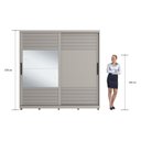 Ver imagem 5 de Guarda-Roupa com Espelho 2 Portas de Correr e 3 Gavetas Malthus