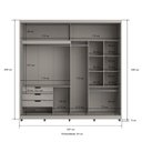 Ver imagem 4 de Guarda-Roupa com Espelho 2 Portas de Correr e 3 Gavetas Malthus
