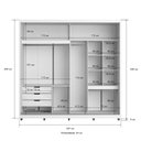 Ver imagem 4 de Guarda-Roupa com Espelho 2 Portas de Correr e 3 Gavetas Malthus