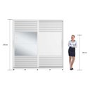 Ver imagem 5 de Guarda-Roupa com Espelho 2 Portas de Correr e 3 Gavetas Malthus